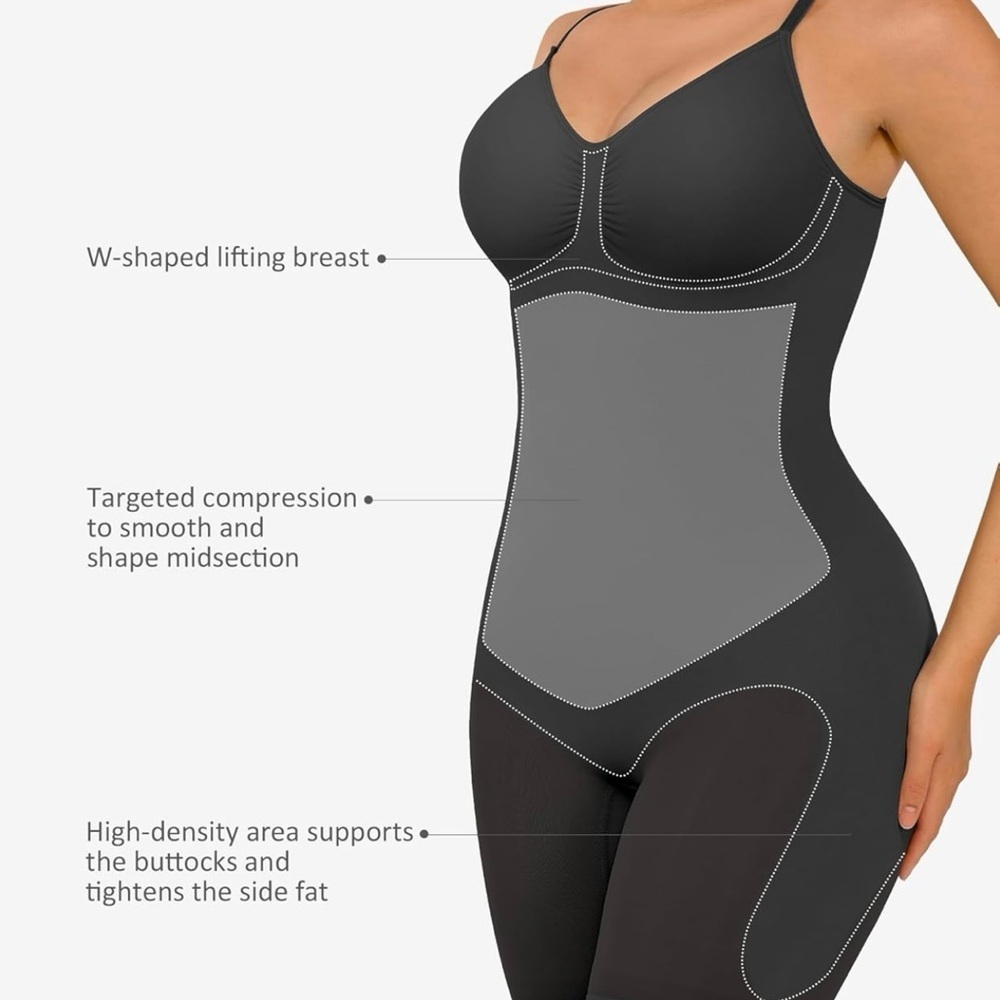 FEELINGIRL TUMMY CONTROL BODYSUIT BUTT LIFTER SHAPEWEAR - Picture 4 of 11
